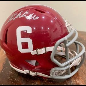 Autographed Blake Sims mini helmet